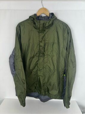 Timberland Olive Green Hooded Rain Jacket